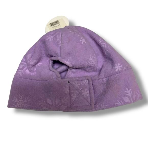 Swany Girls Hat 3 4 5 6 Fleece Beanie Purple Embossed Finger Paints NEW - Picture 5 of 7